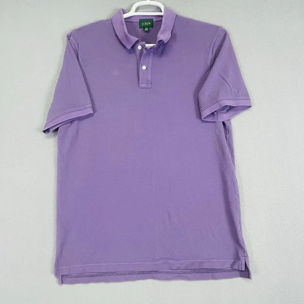 J Crew Oarsman Mens Classic Pique Polo Shirt Purple Large Tall BZ310